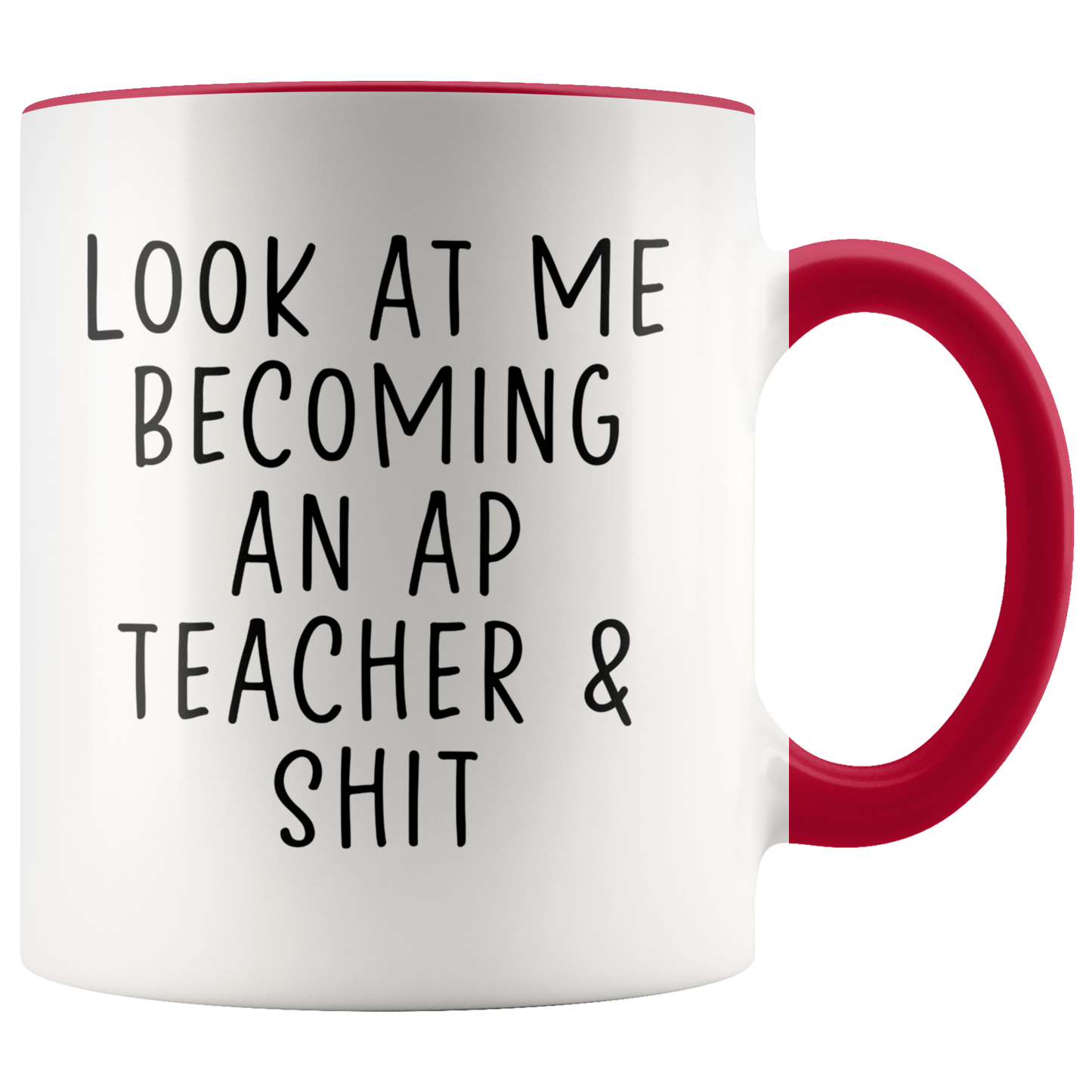 AP Teacher Gifts, Coffee Mug, Two Tone Accent Cup, Birthday Gift for Men and Women