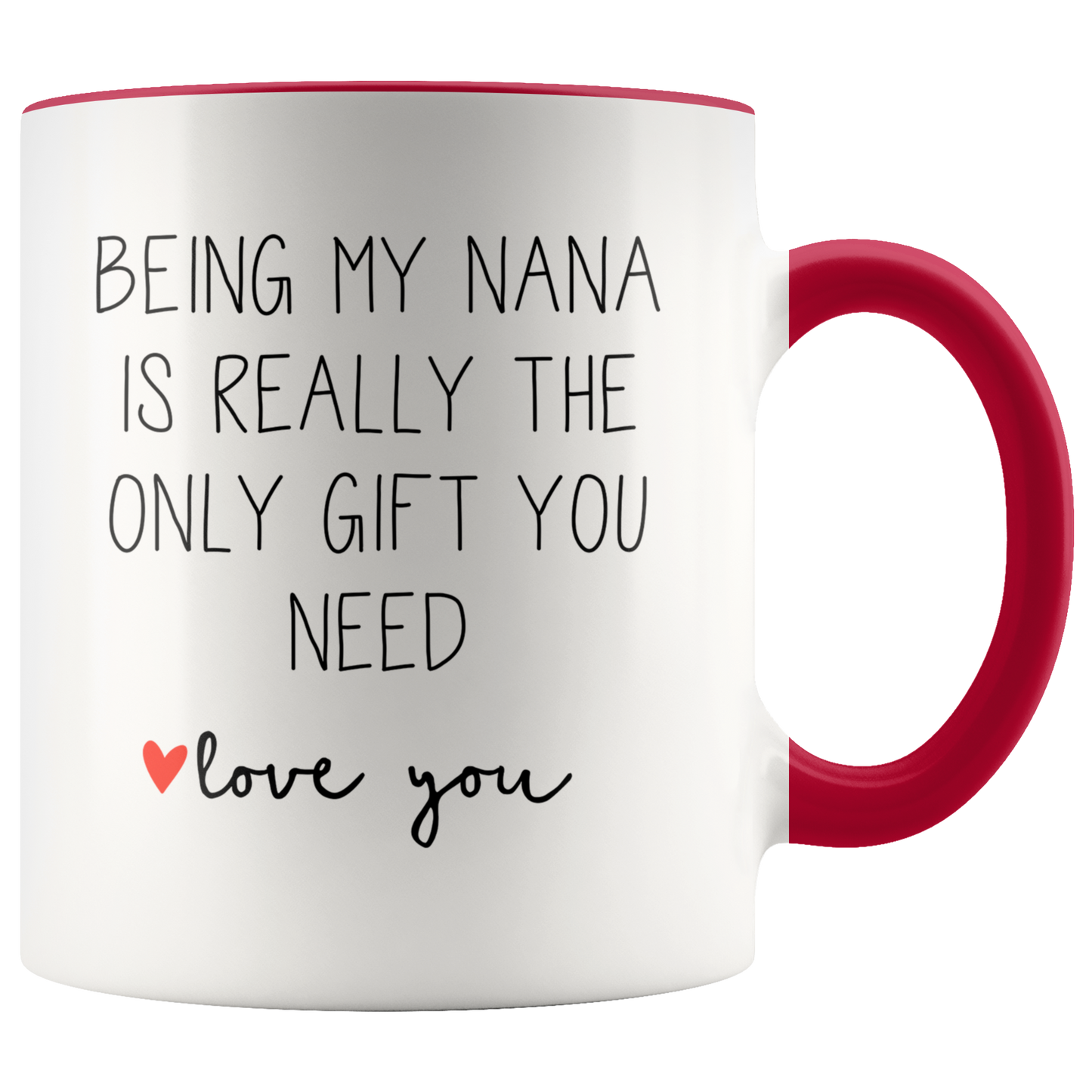 Nana Gifts, Coffee Mug, Two Tone Accent Cup, Birthday Gift for Men and Women