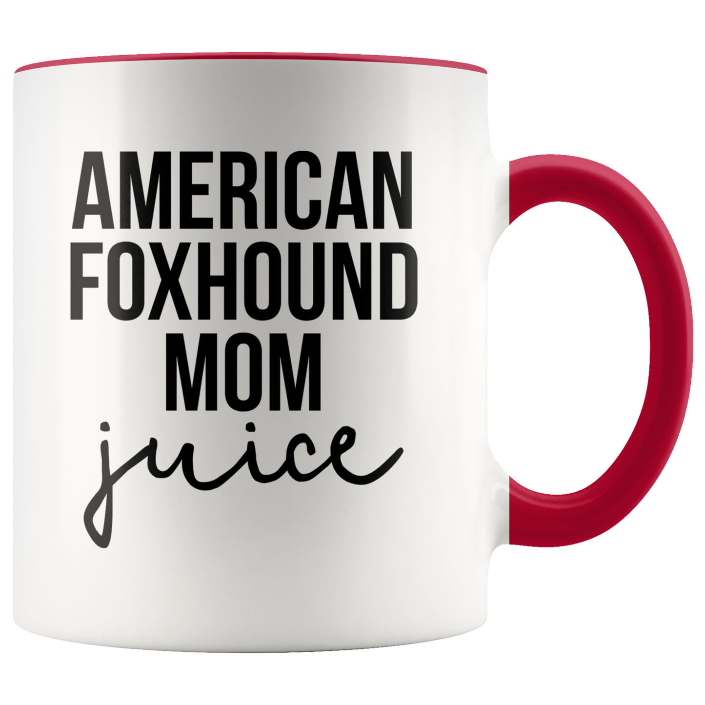 American Foxhound Mom Gifts, Coffee Mug, Two Tone Accent Cup, Birthday Gift for Men and Women