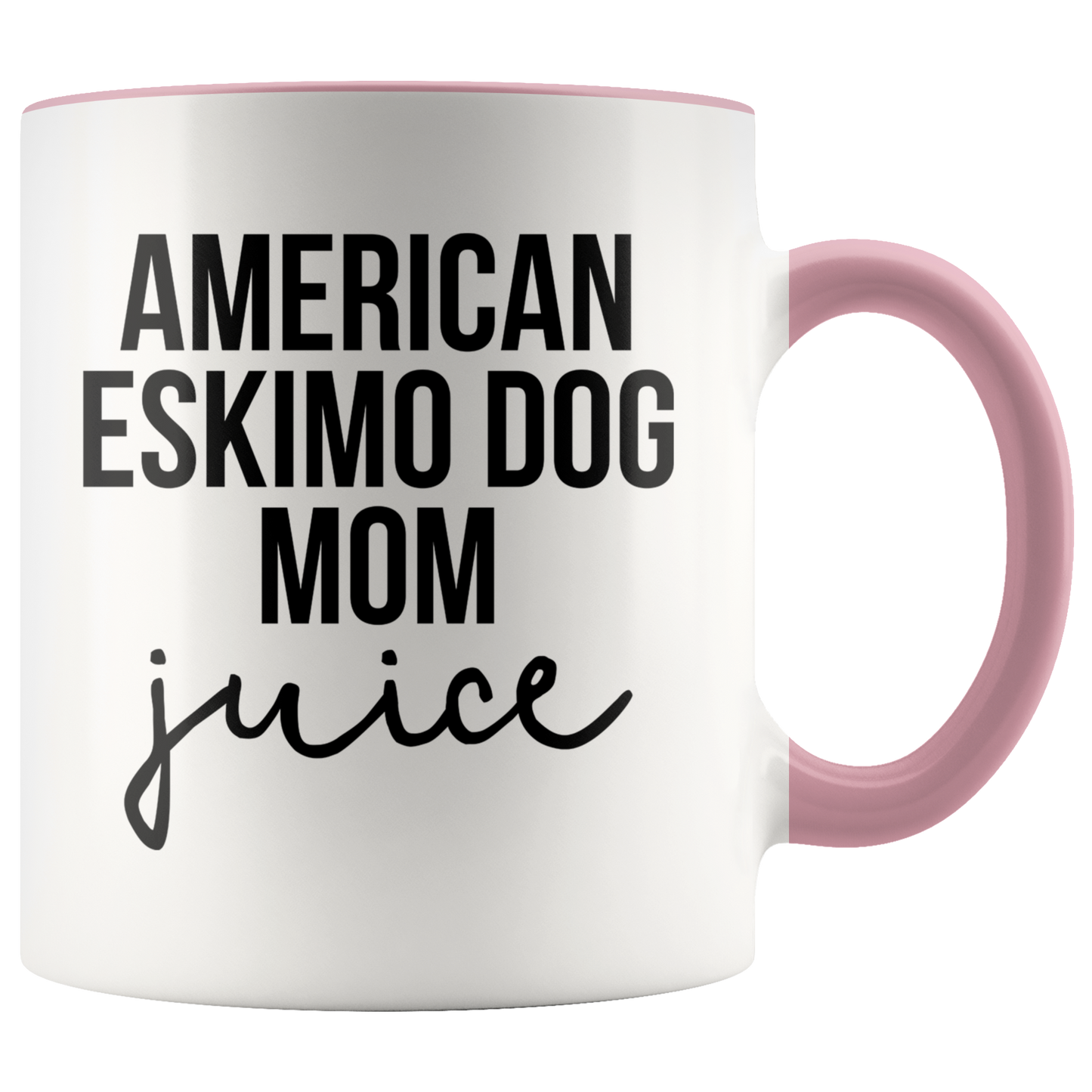 American Eskimo Dog Mom  Gifts, Coffee Mug, Two Tone Accent Cup, Birthday Gift for Men and Women