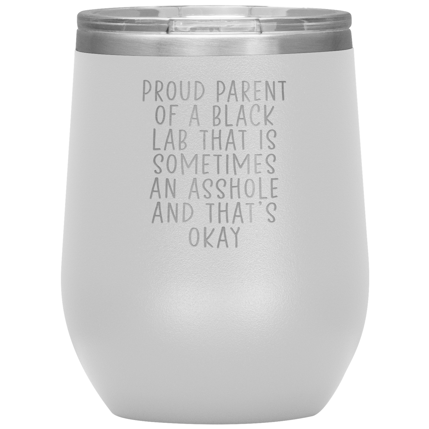 Black Lab Mom Dad Wine Tumbler, Gifts, Travel Wine Cup, Birthday Gifts for Men and Women