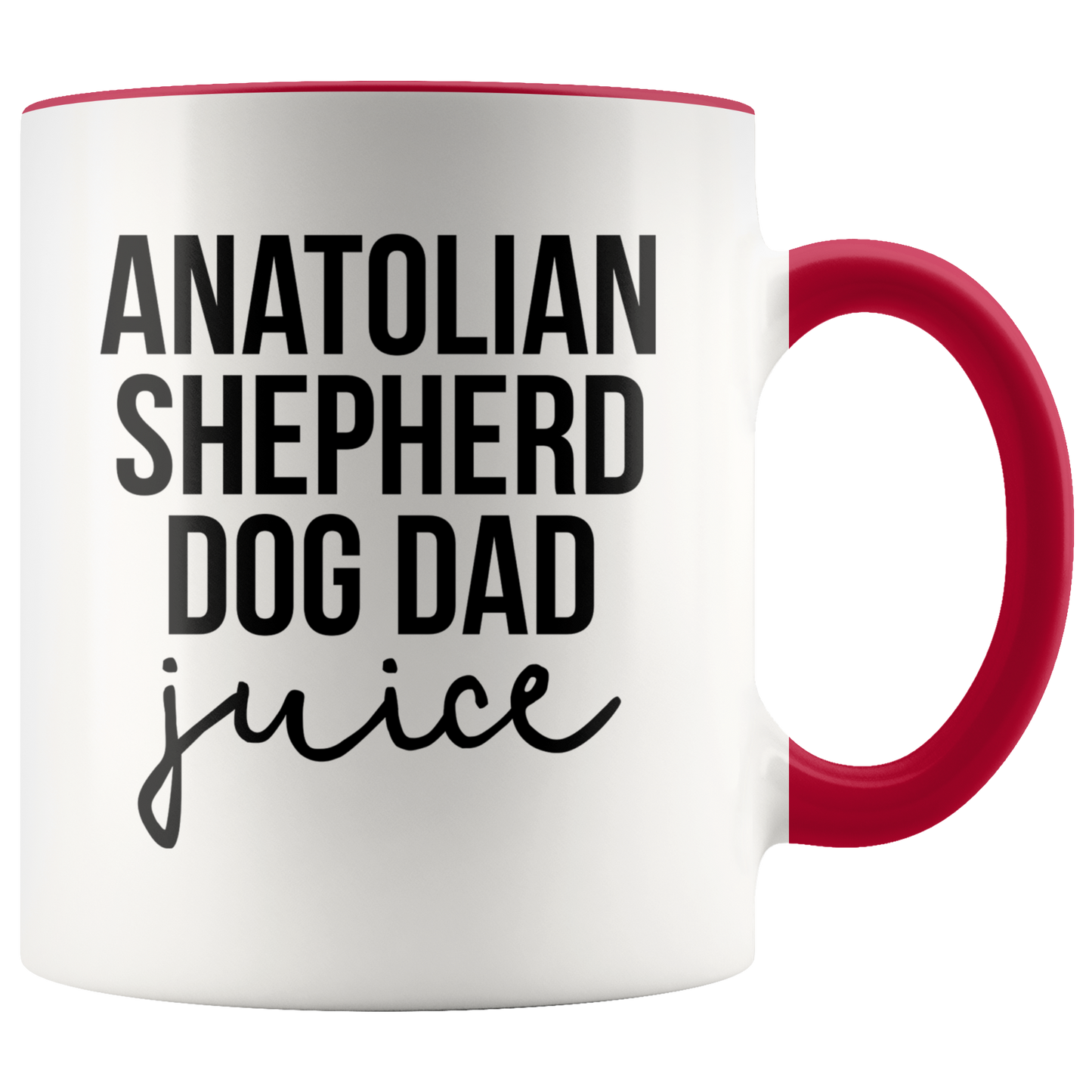 Anatolian Shepherd Dog Dad Gifts, Coffee Mug, Two Tone Accent Cup, Birthday Gift for Men and Women