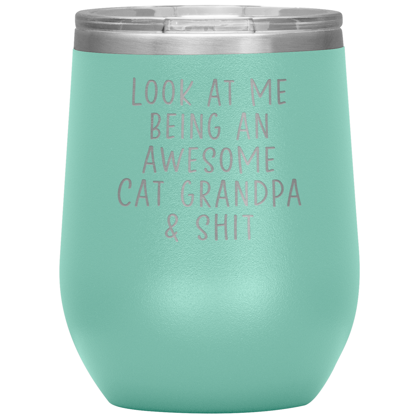 Cat Grandpa Wine Tumbler, Gifts, Travel Wine Cup, Birthday Gifts for Men and Women