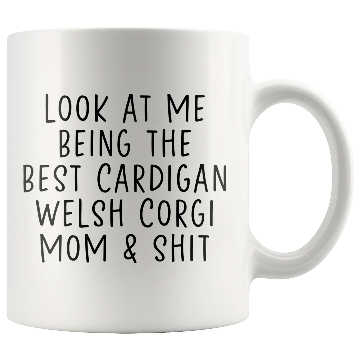 Cardigan Welsh Corgi Mom Gifts, Coffee Mug, Two Tone Accent Cup, Birthday Gift for Men and Women