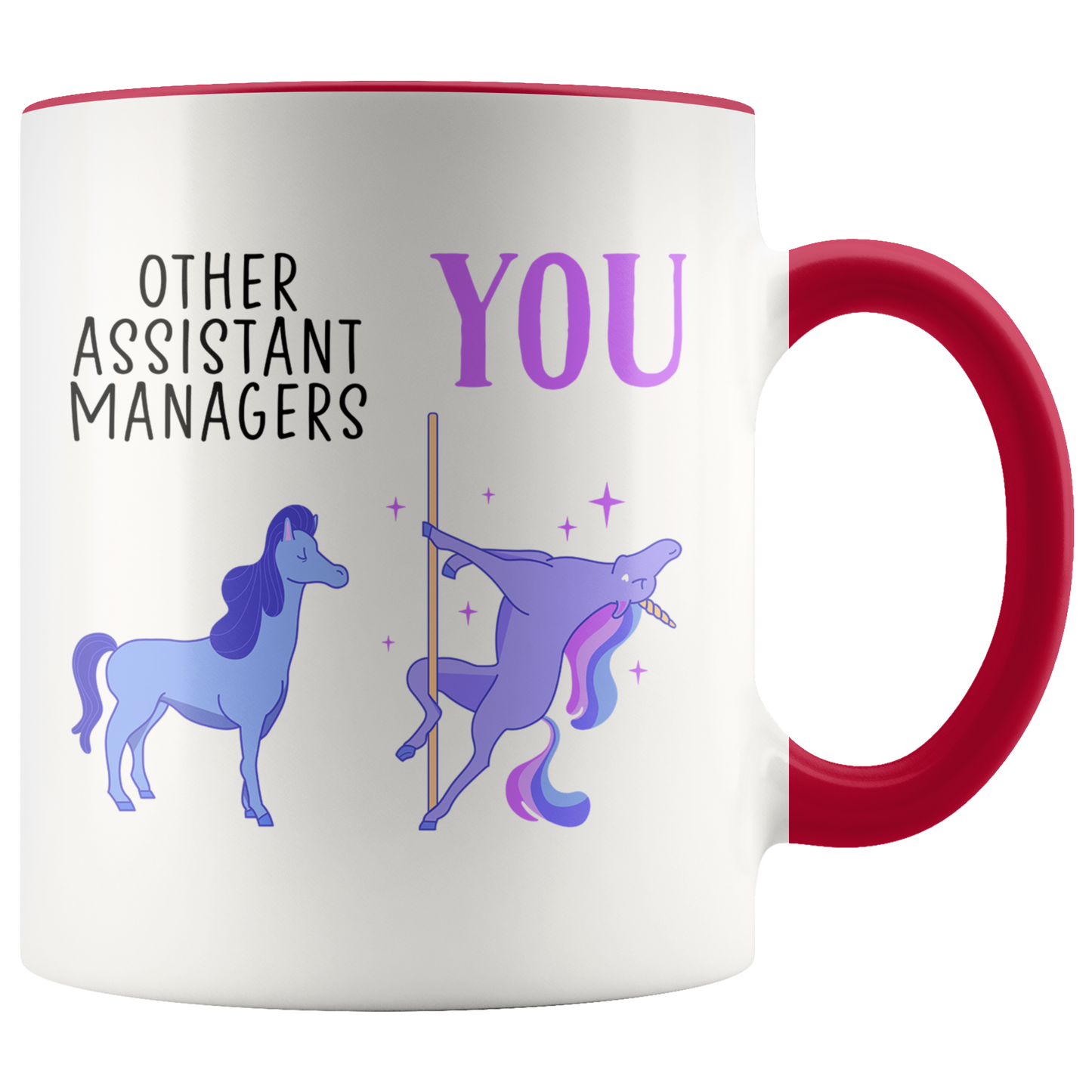 Assistant Manager Gifts, Coffee Mug, Two Tone Accent Cup, Birthday Gift for Men and Women