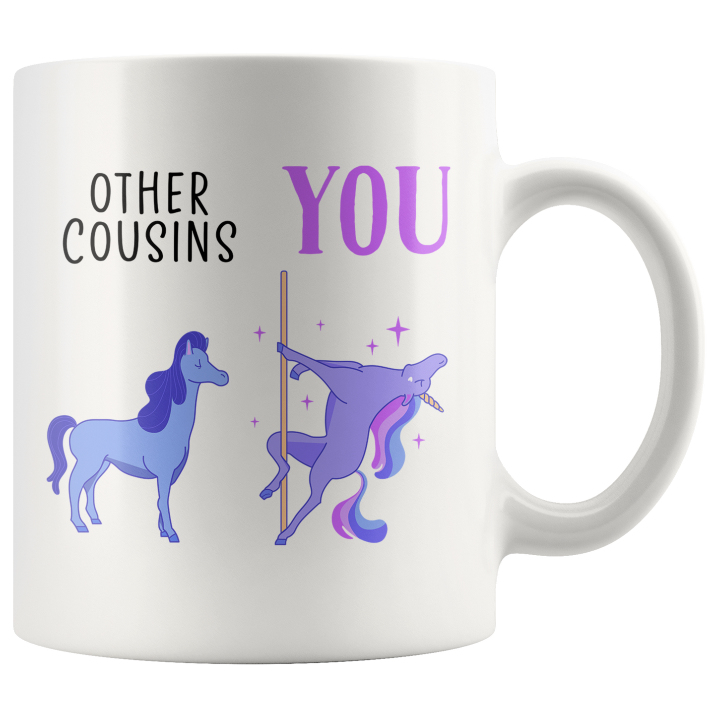 Cousin Gifts, Coffee Mug, Two Tone Accent Cup, Birthday Gift for Men and Women