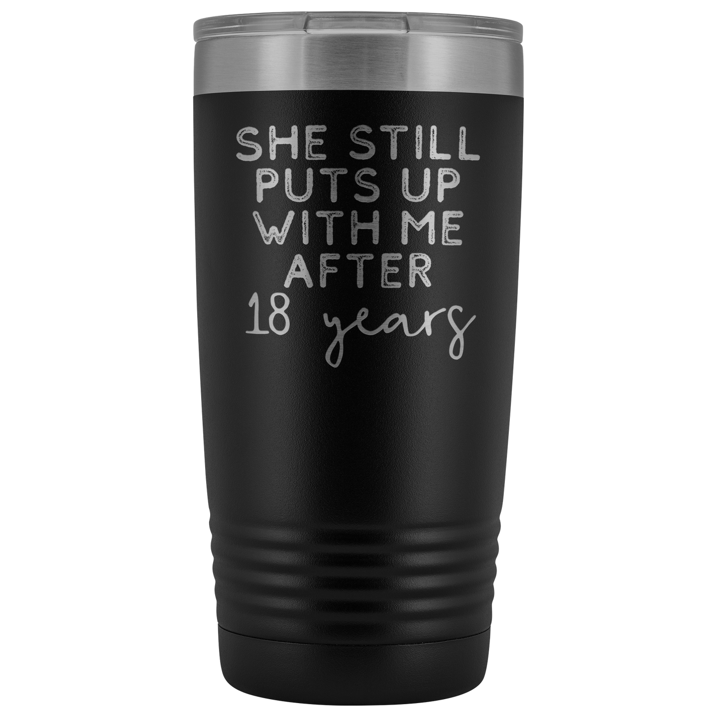 18th Anniversary Gift 18 Year Wedding Anniversary Coffee Mug Funny Husband Tumbler Gifts for Him Anniversary for Men Cup