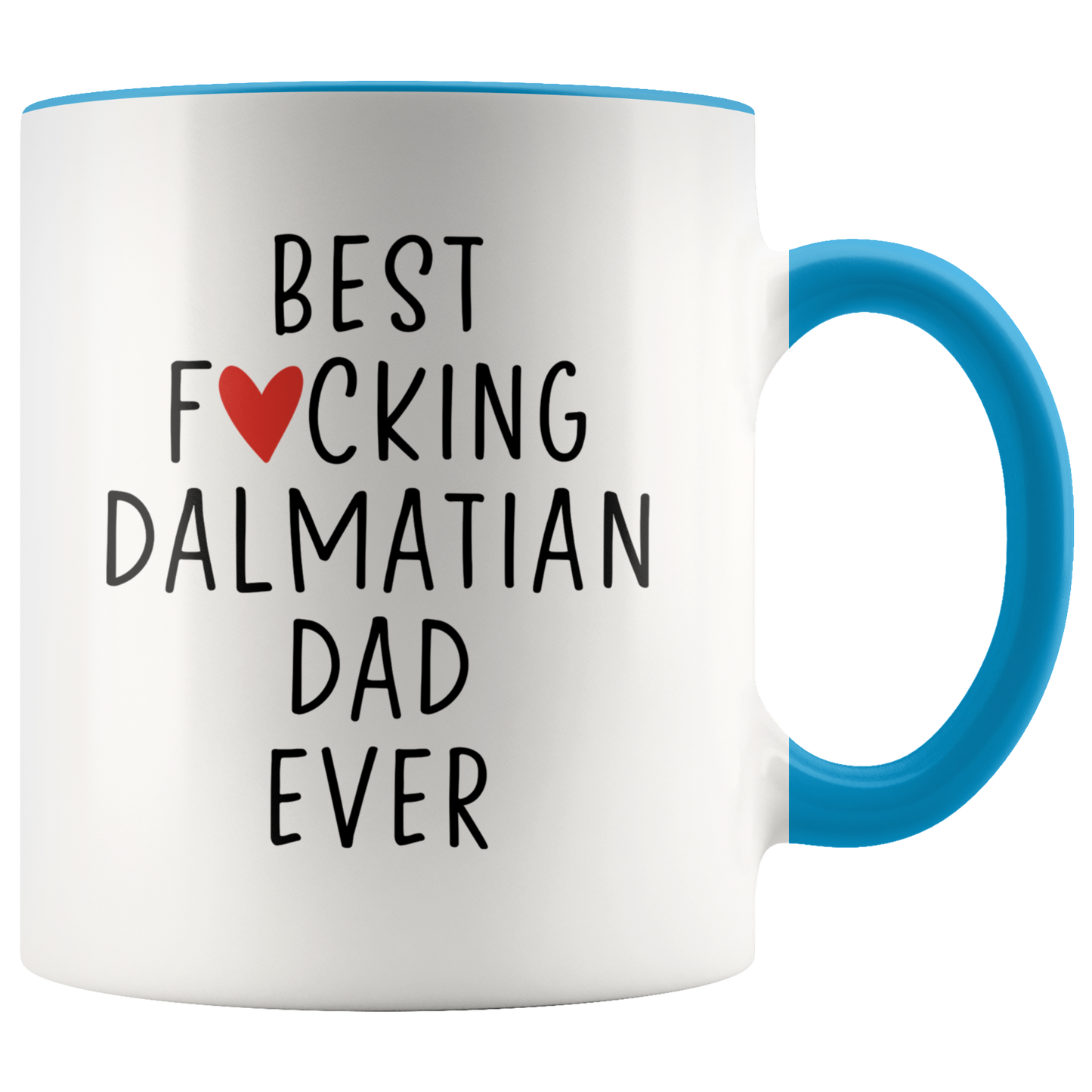 Dalmatian Dad Gifts, Coffee Mug, Two Tone Accent Cup, Birthday Gift for Men and Women