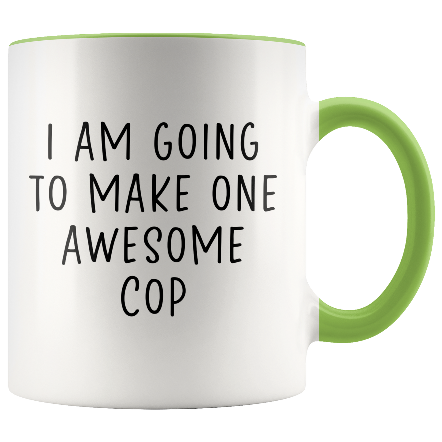 Cop Gifts, Coffee Mug, Two Tone Accent Cup, Birthday Gift for Men and Women