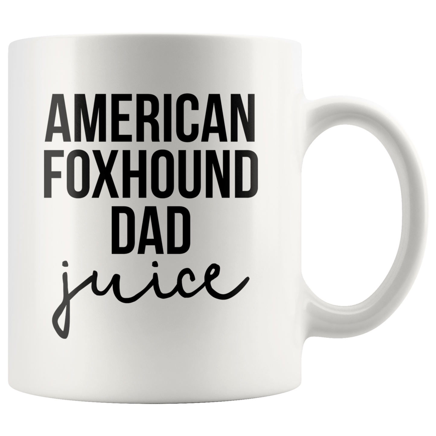 American Foxhound Dad Gifts, American Foxhound Dad Coffee Mug, Two Tone Accent Cup, Birthday Gift for Men and Women