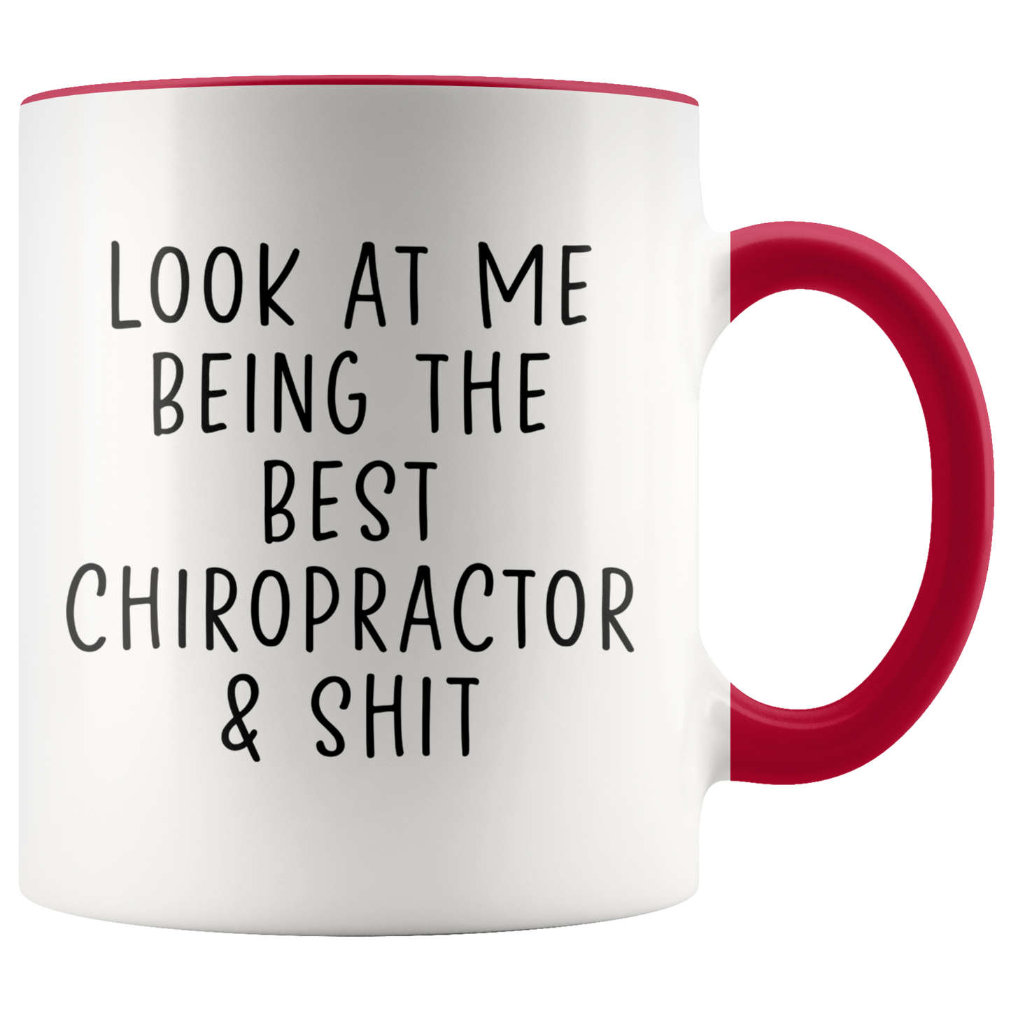 Chiropractor Gifts, Coffee Mug, Two Tone Accent Cup, Birthday Gift for Men and Women