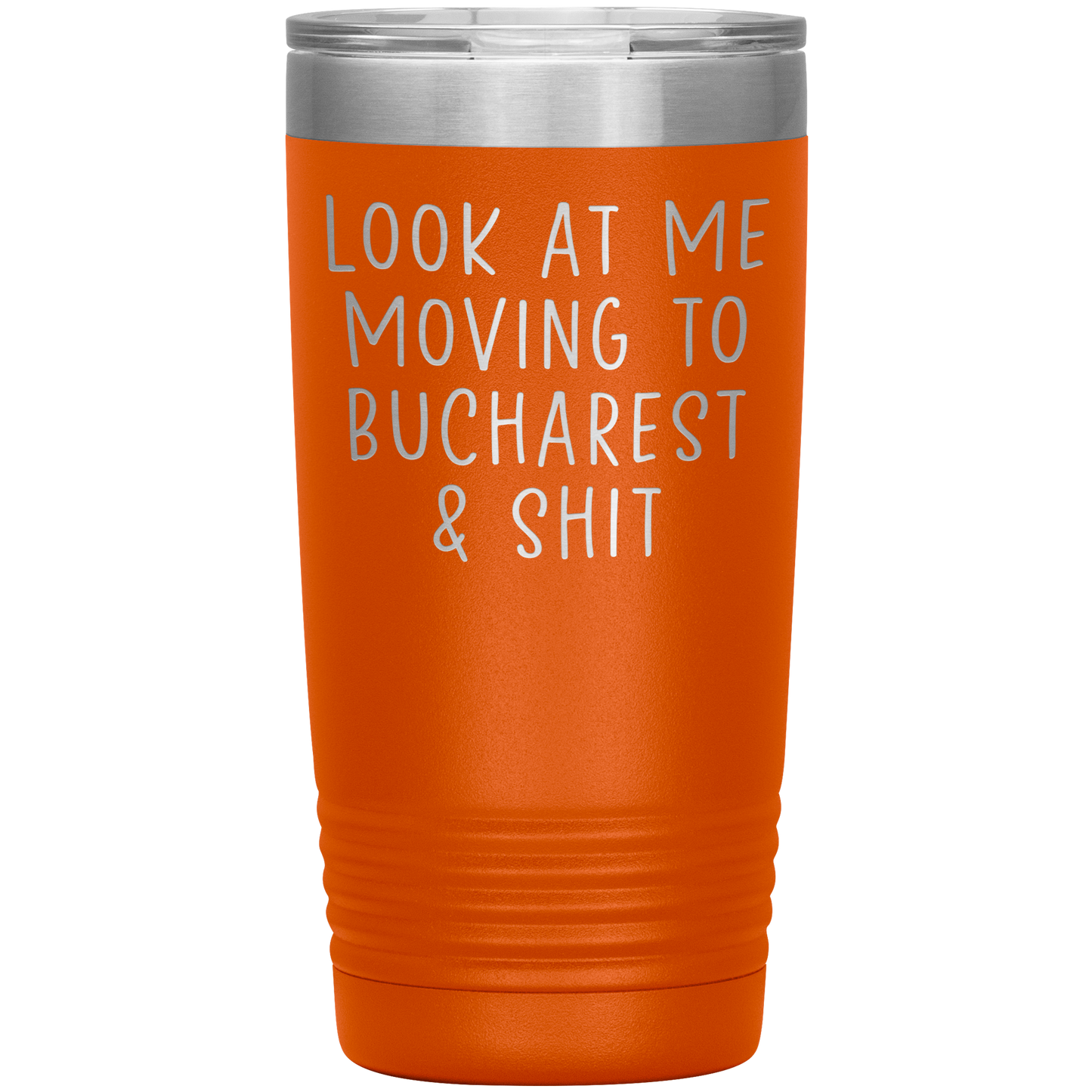 Moving to Bucharest Romania Tumbler, Funny Moving Away Travel Coffee Mug, Birthday Gifts for Men and Women