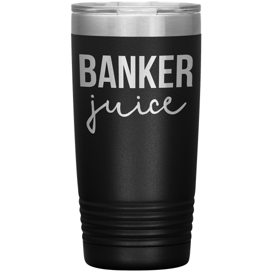 Banker Tumbler, Funny Travel Coffee Mug, Birthday Gifts for Men and Women