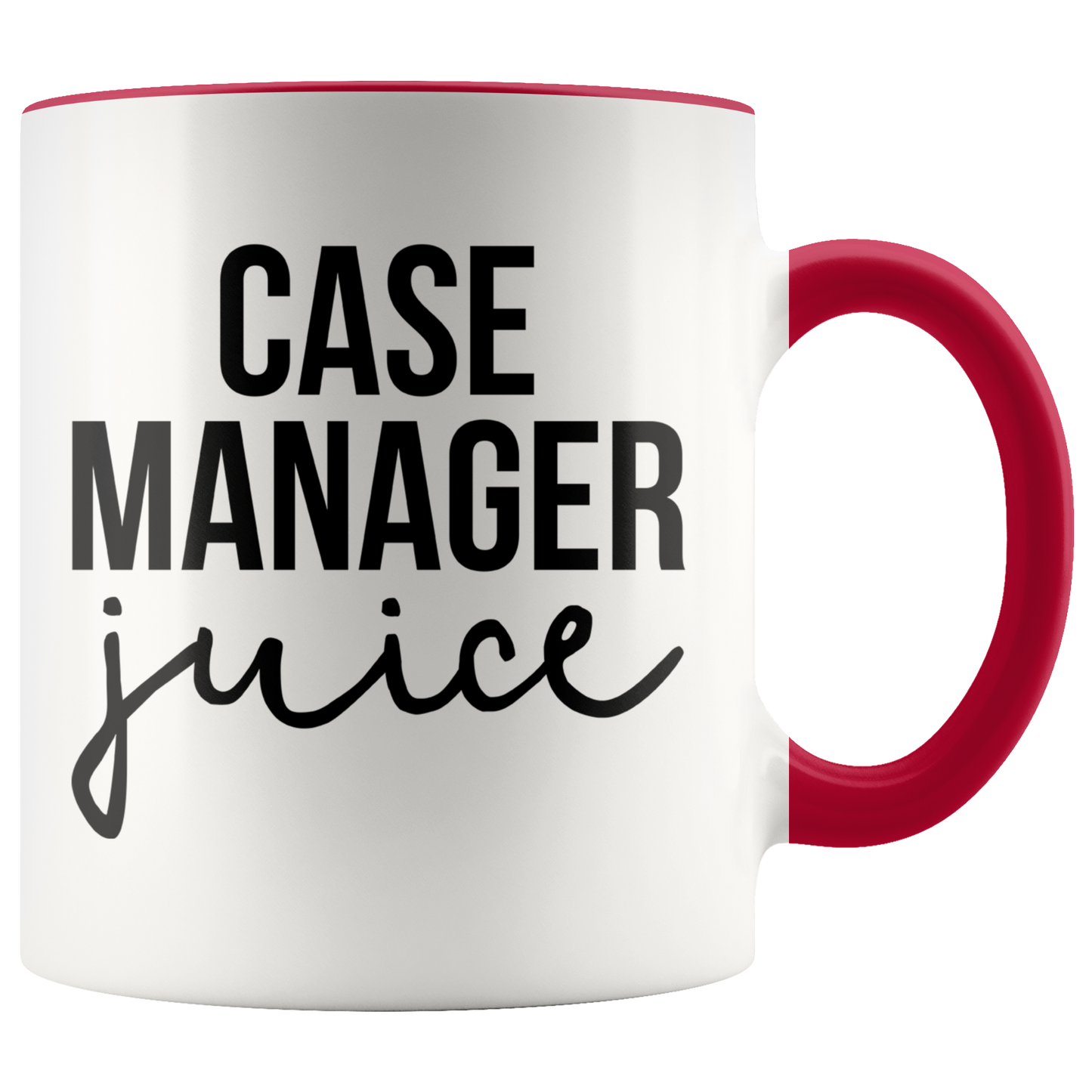 Case manager Gifts, Funny Coffee Mug, Two Tone Accent Cup, Birthday Gift for Men and Women