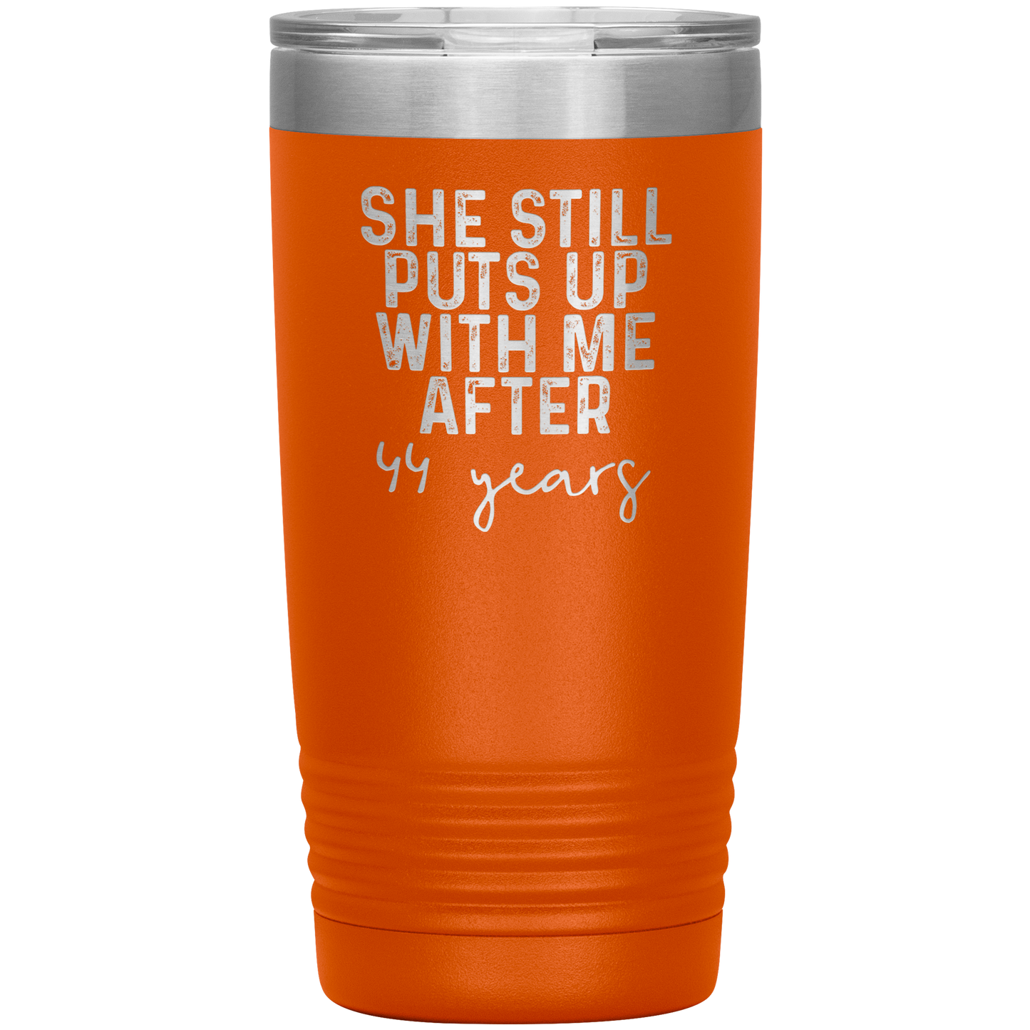 44th Anniversary Gifts for Husband and Wife, Coffee Mug, Tumbler, Birthday Gifts for Men and Women