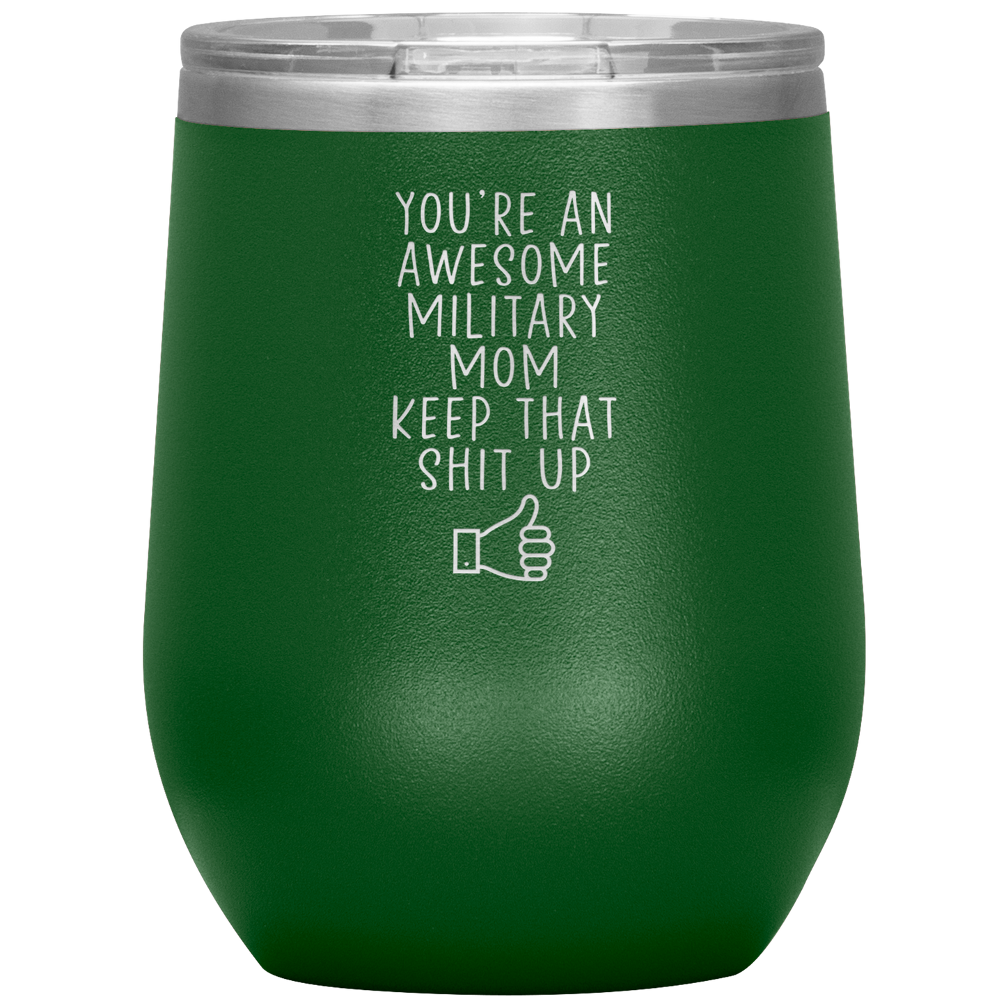 Military Mom Wine Tumbler, Military Mom Gifts, Travel Wine Cup, Birthday Gifts for Men and Women