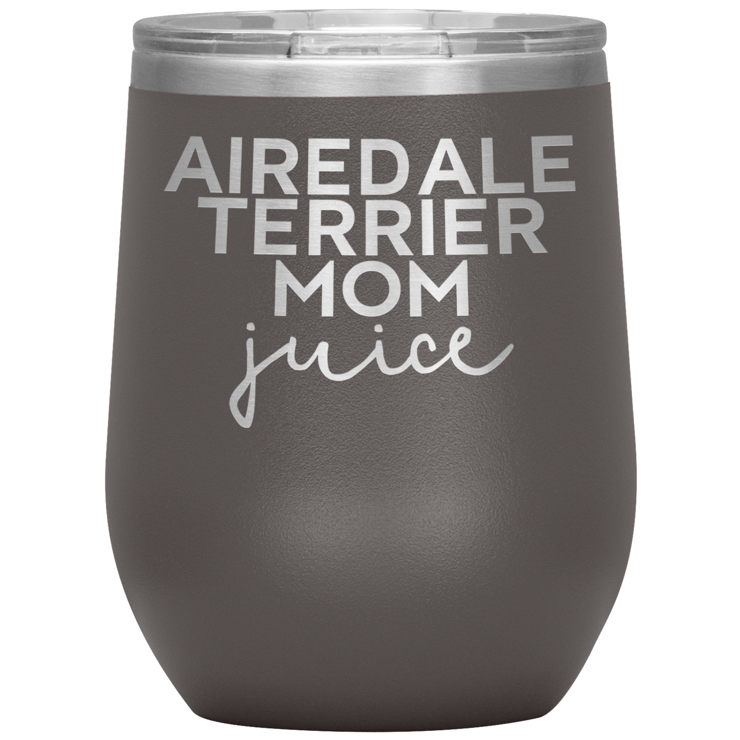 Airedale Terrier Mom Wine Tumbler, Airedale Terrier Mom Gifts, Wine Cup, Birthday Gifts for Men and Women