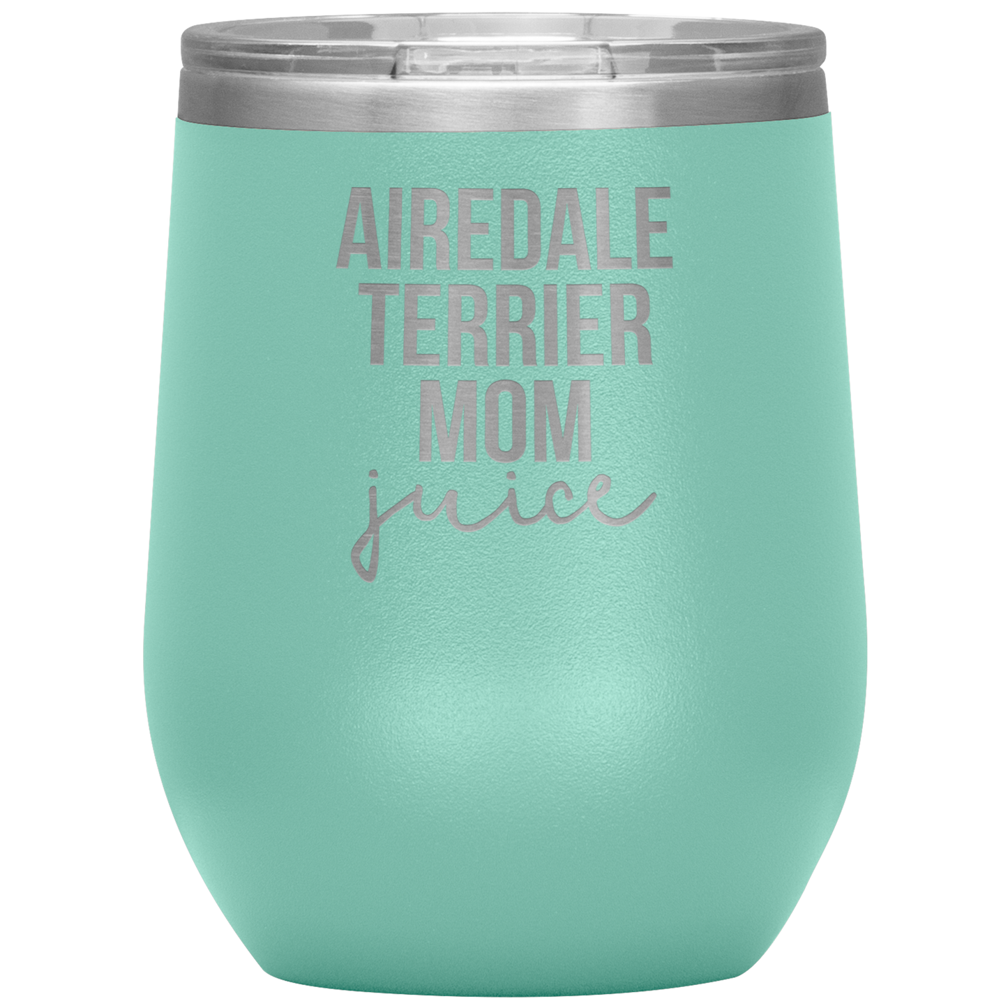 Airedale Terrier Mom Wine Tumbler, Funny Travel Wine Cup, Birthday Gifts for Men and Women