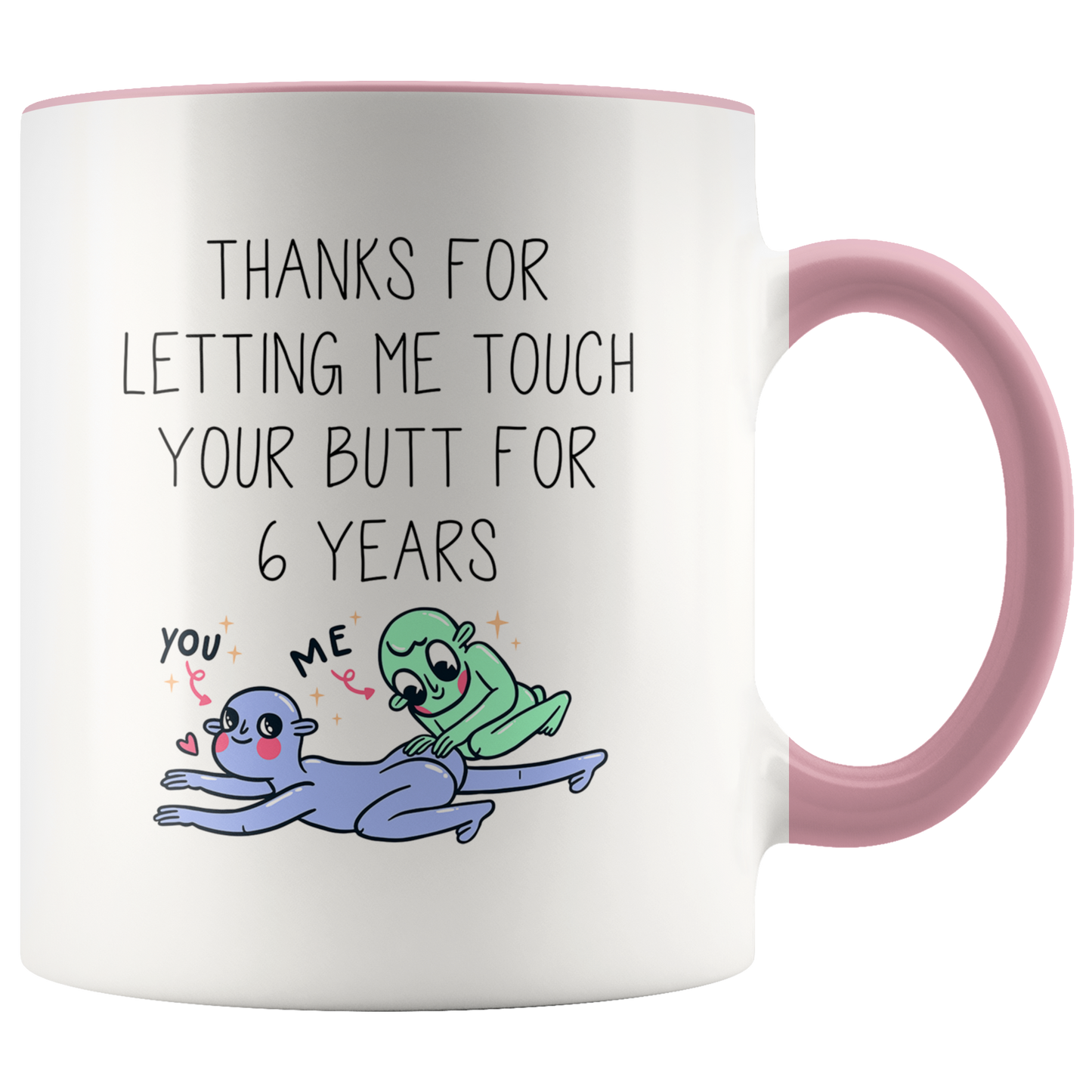 6th Anniversary Accent Mug, 6 Year Anniversary Gifts, Coffee Mug, Birthday Gifts for Men and Women