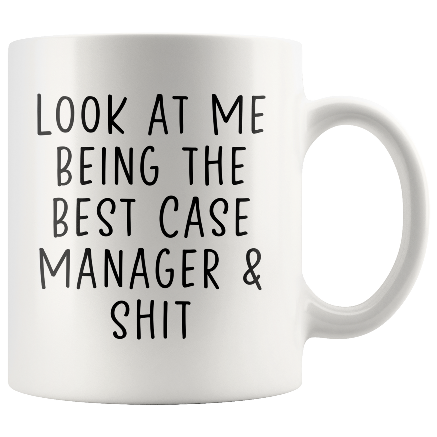 Case manager Gifts, Funny Coffee Mug, Two Tone Accent Cup, Birthday Gift for Men and Women