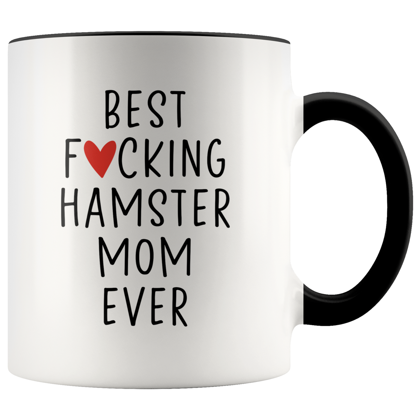 Hamster Mom Gifts, Coffee Mug, Two Tone Accent Cup, Birthday Gift for Men and Women