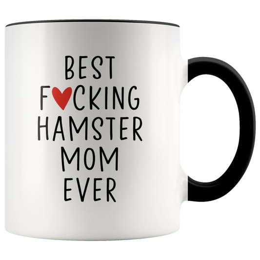 Hamster Mom Gifts, Coffee Mug, Two Tone Accent Cup, Birthday Gift for Men and Women