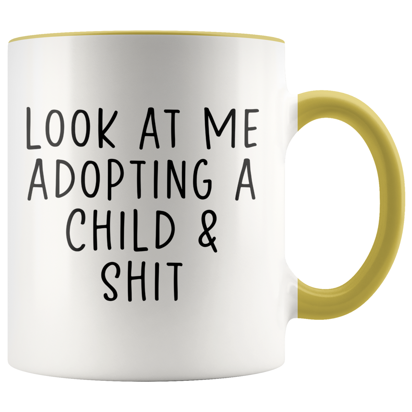 Child Adoption Gifts, Coffee Mug, Two Tone Accent Cup, Birthday Gift for Men and Women