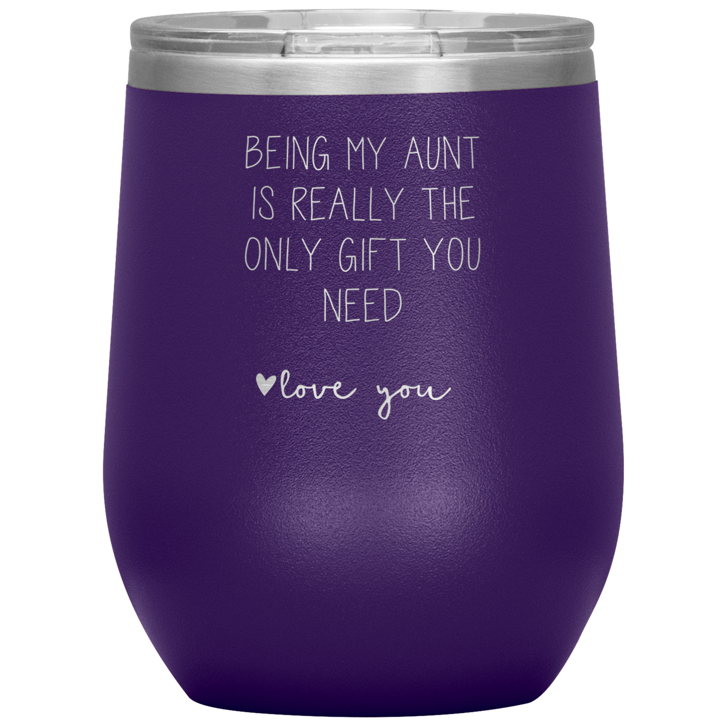 Aunt Wine Tumbler, Aunt Gifts, Travel Wine Cup, Birthday Gifts for Men and Women