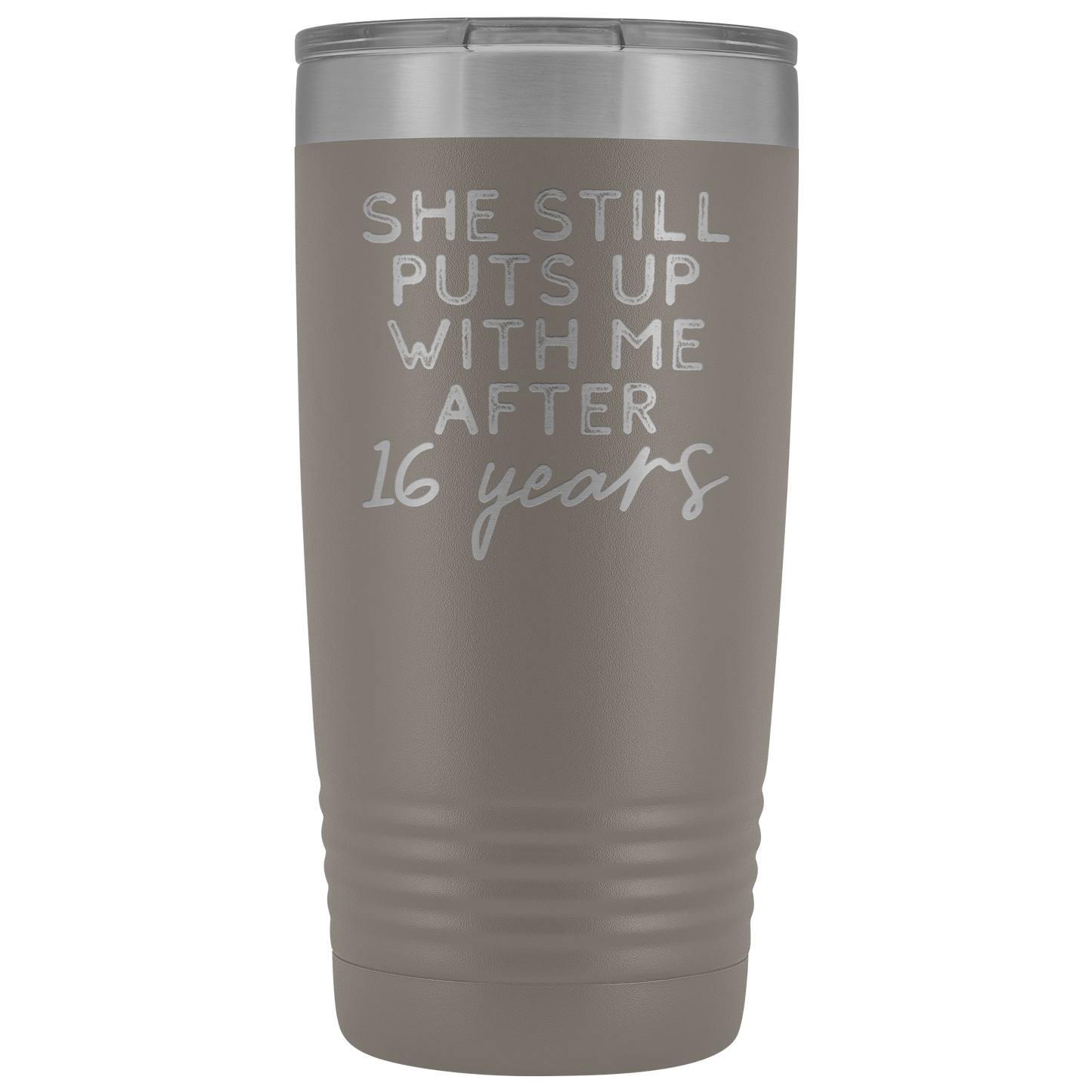 16th Anniversary Gift 16 Year Wedding Anniversary Coffee Mug Funny Husband Tumbler Gifts for Him Anniversary for Men Cup