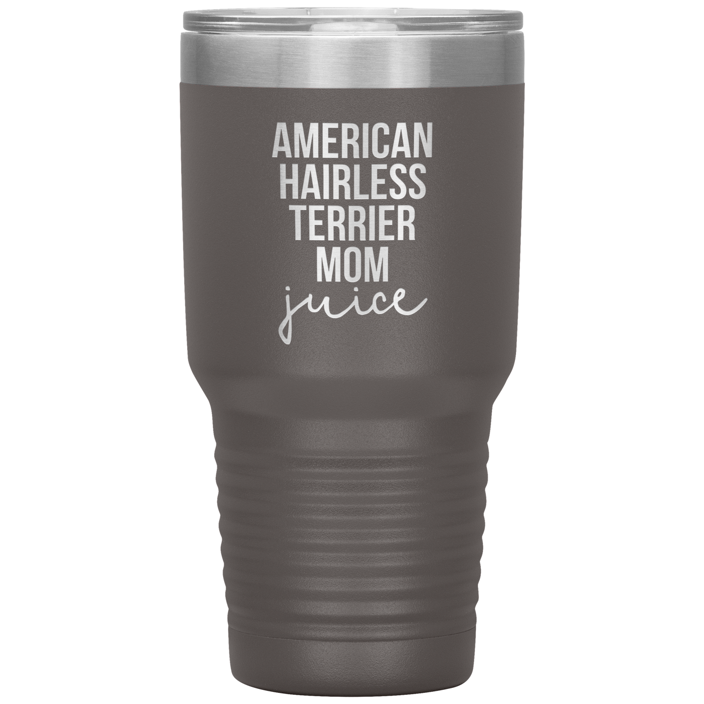 American Hairless Terrier Mom Tumbler, Funny Travel Coffee Mug, Birthday Gifts for Men and Women