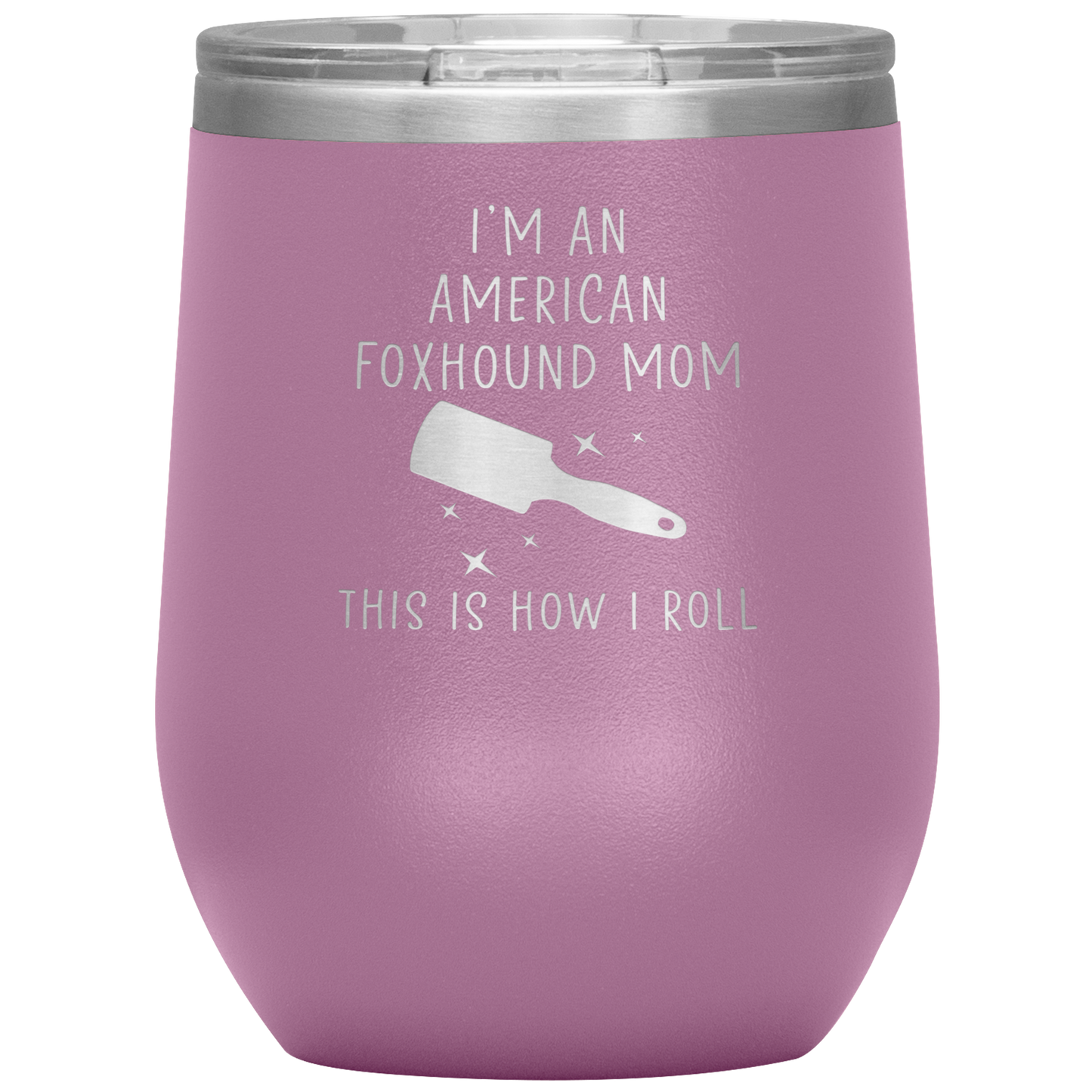 American Foxhound Mom Wine Tumbler, Funny Travel Wine Cup, Birthday Gifts for Men and Women