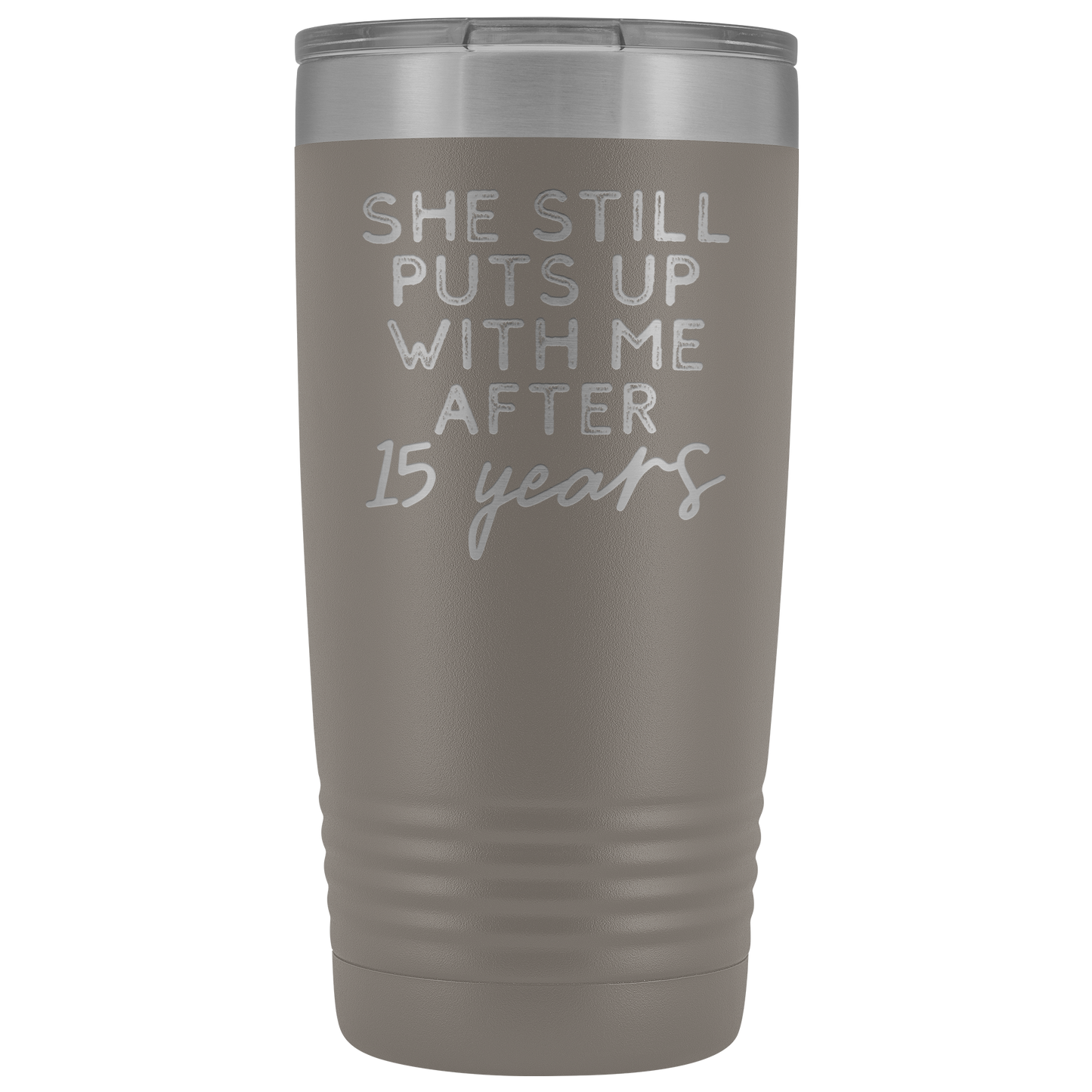 Cadeau 15ème anniversaire 15 année anniversaire de mariage Tasse de café Drôle Mari Tumbler Cadeaux pour lui Crystal Anniversary for Men Cup