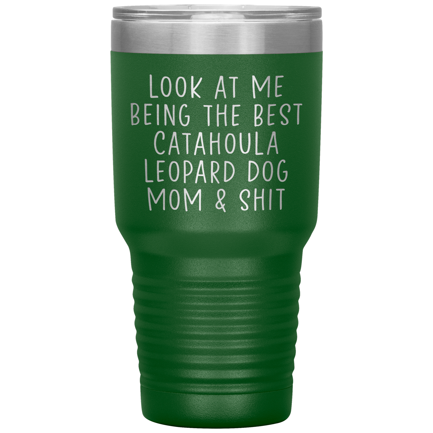 Catahoula Leopard Dog Mom Tumbler, Funny Travel Coffee Mug, Birthday Gifts for Men and Women