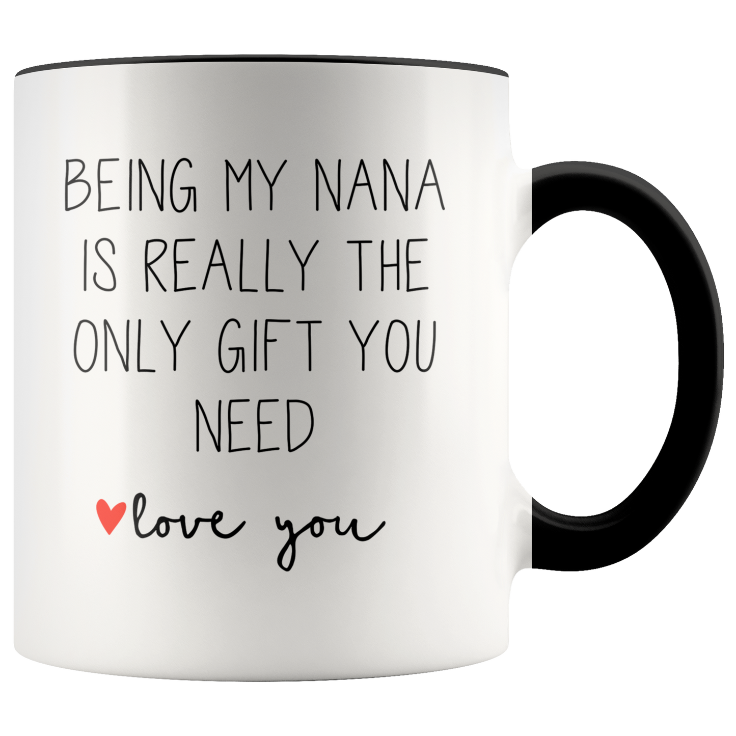 Nana Gifts, Coffee Mug, Two Tone Accent Cup, Birthday Gift for Men and Women