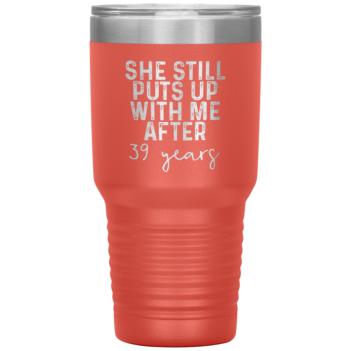 39th Anniversary Gifts for Husband, Coffee Mug, Tumbler, Birthday Gifts for Men and Women