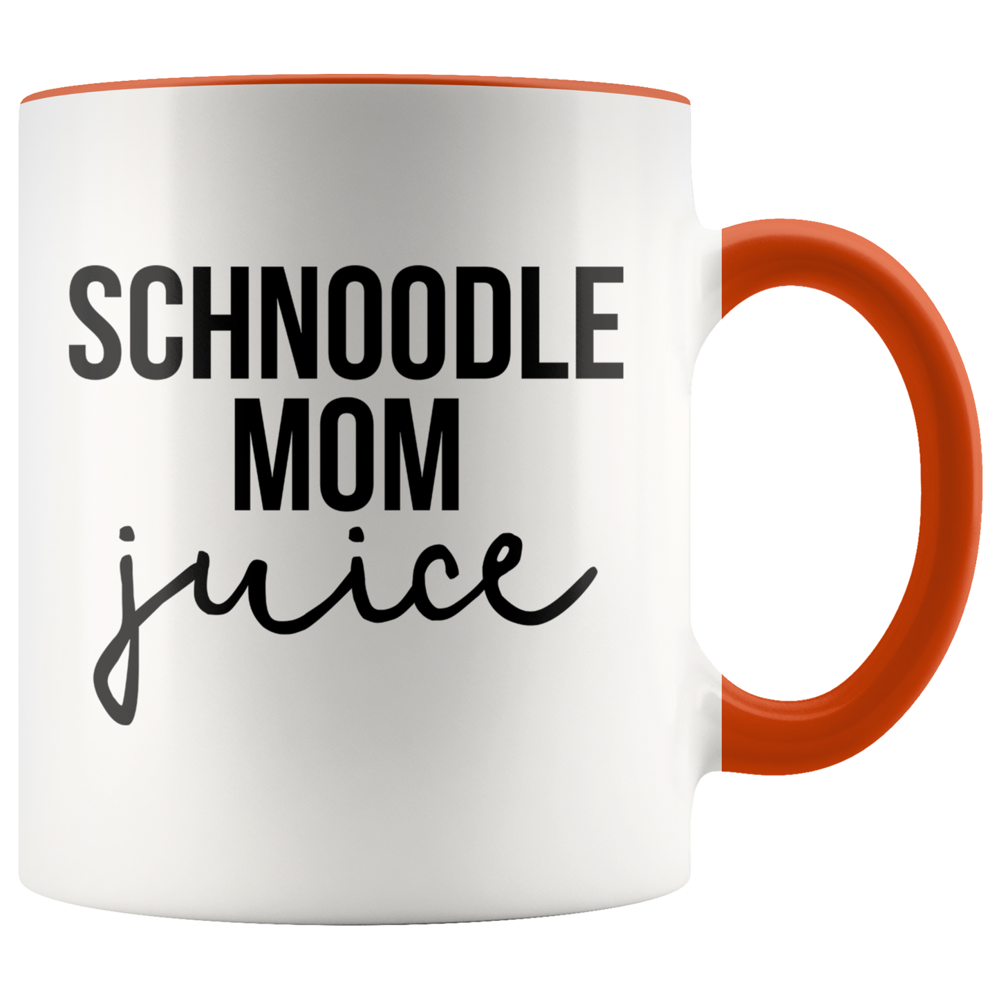 Schnoodle Mom Gifts, Coffee Mug, Two Tone Accent Cup, Birthday Gift for Men and Women