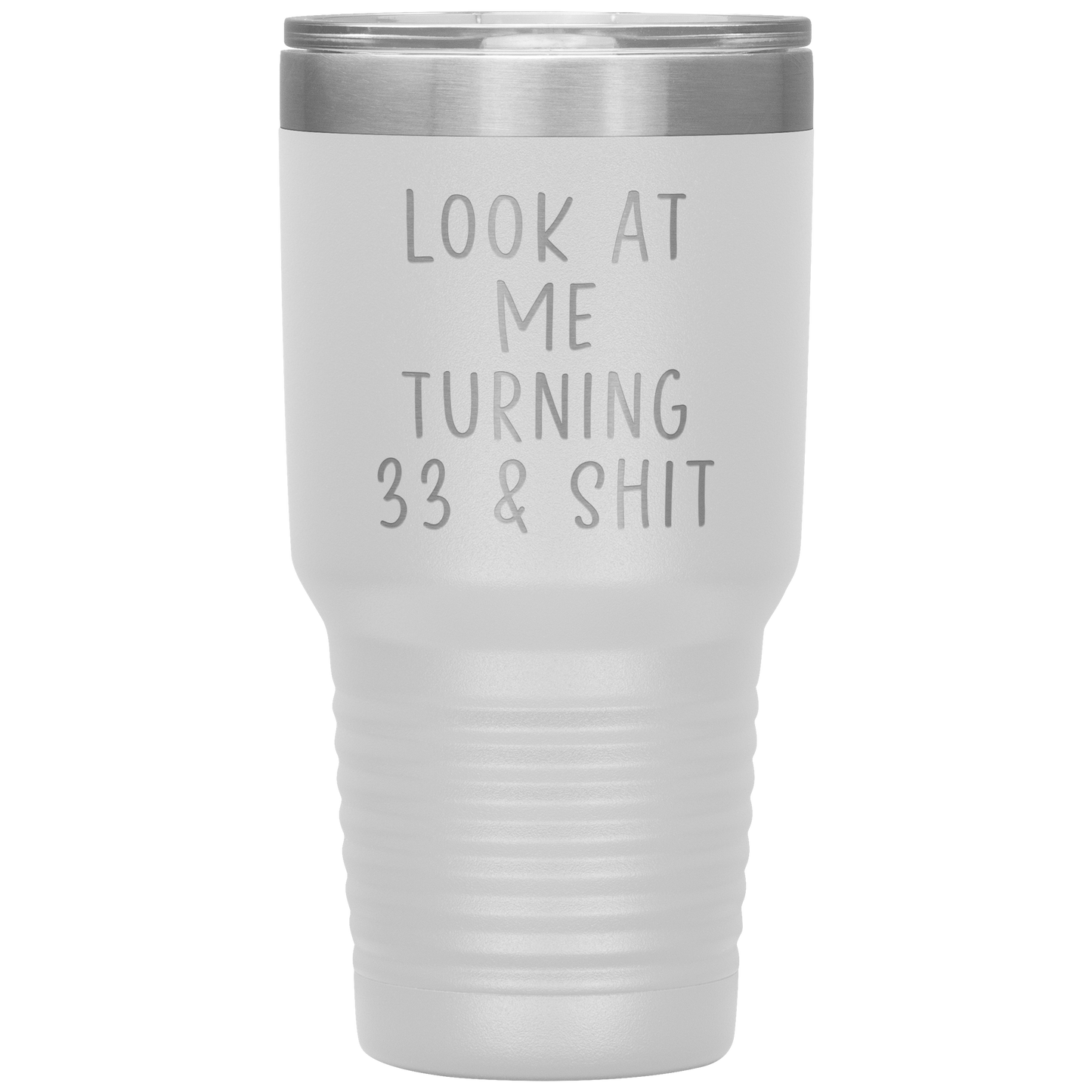 33ème anniversaire Tumbler, 33ème anniversaire Cadeaux, Tasse de café de voyage, cadeaux d’anniversaire pour les hommes et les femmes