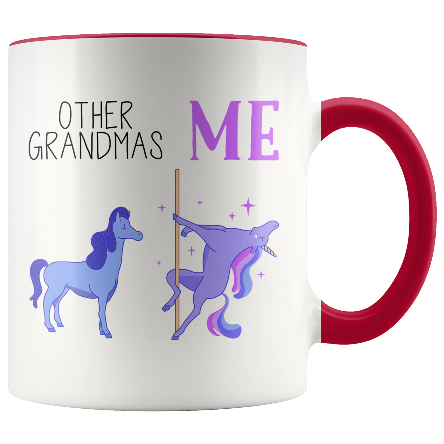 Grandma Gifts, Coffee Mug, Two Tone Accent Cup, Birthday Gift for Men and Women