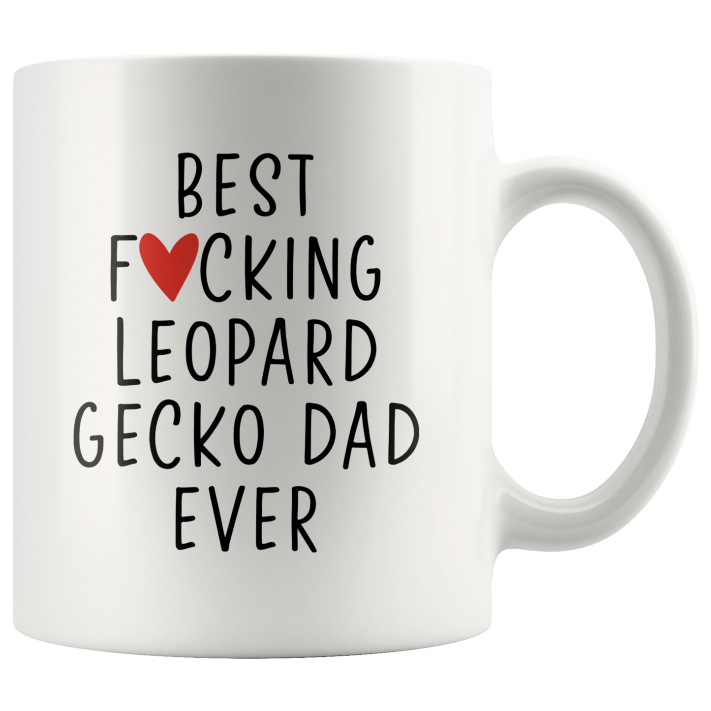 Leopard Gecko Dad Gifts, Coffee Mug, Two Tone Accent Cup, Birthday Gift for Men and Women