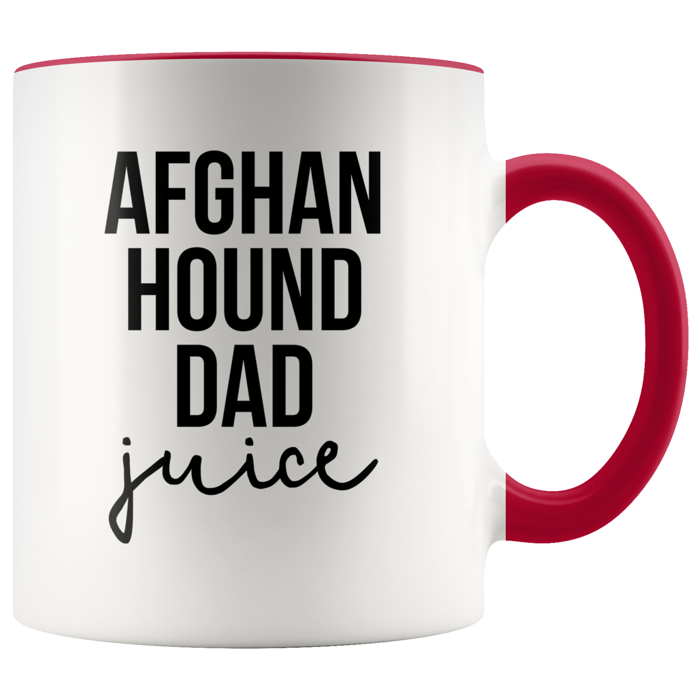 Afghan Hound Dad Gifts, Coffee Mug, Two Tone Accent Cup, Birthday Gift for Men and Women