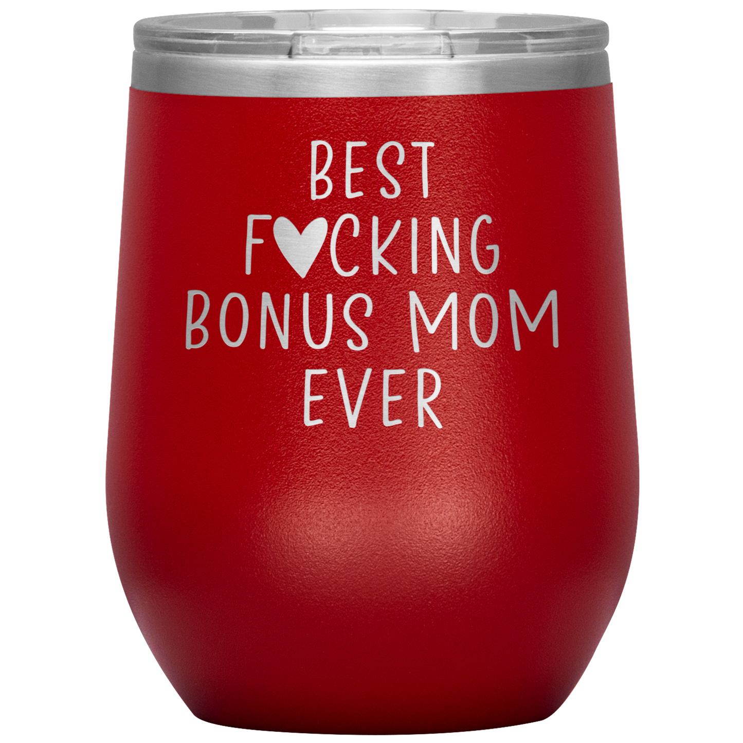 Bonus Mom Wine Tumbler, Bonus Mom Gifts, Travel Wine Cup, Birthday Gifts for Men and Women