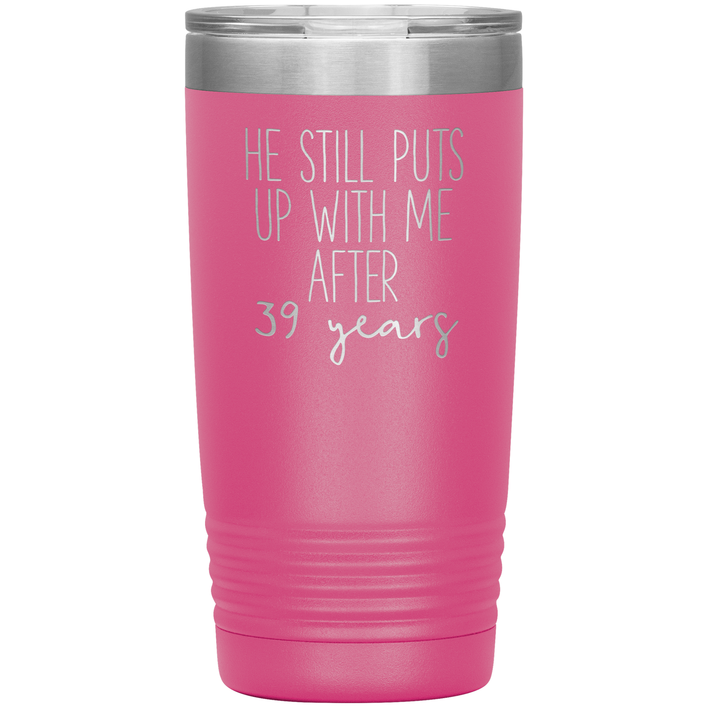 39th Anniversary Gifts for Husband, Coffee Mug, Tumbler, Birthday Gifts for Men and Women