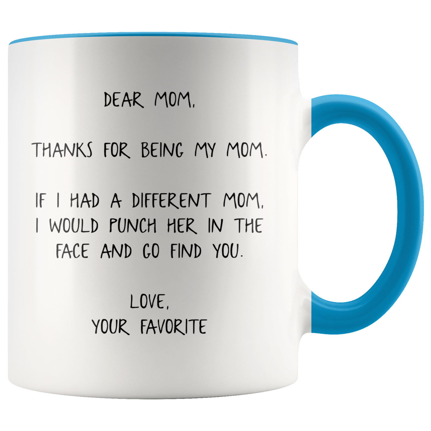 Mom Gifts from Daughter, Mom Coffee Mug from Son, Two Tone Accent Cup, Birthday Gift for Men and Women