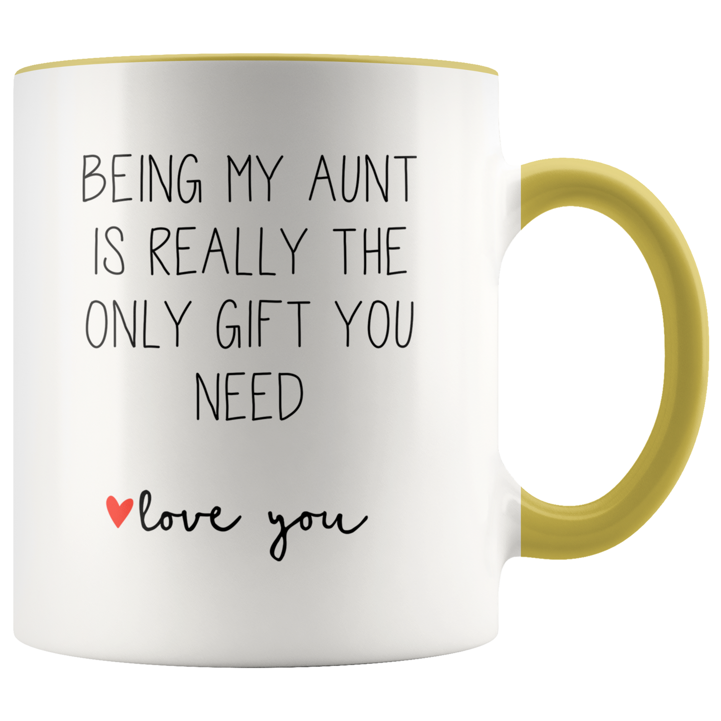 Aunt Gifts, Coffee Mug, Two Tone Accent Cup, Birthday Gift for Men and Women