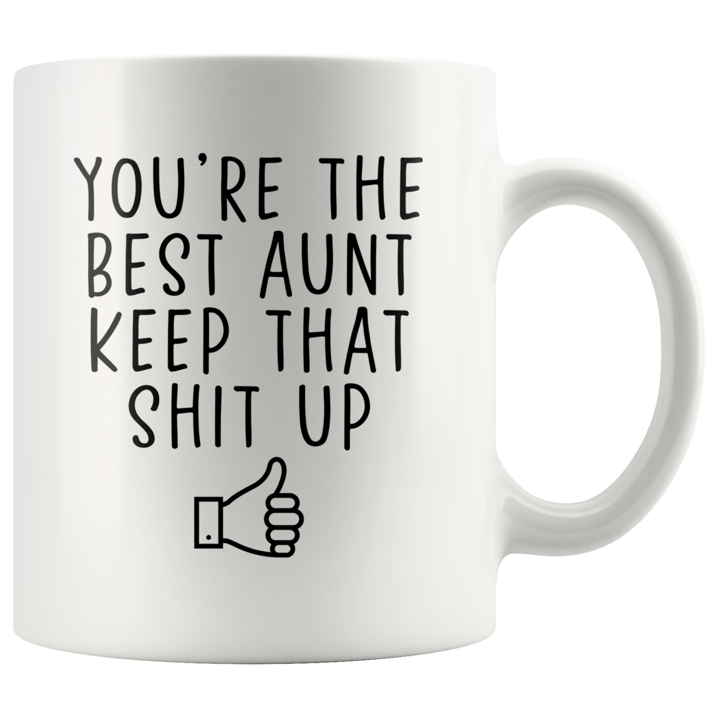 Aunt Gifts, Coffee Mug, Two Tone Accent Cup, Birthday Gift for Men and Women