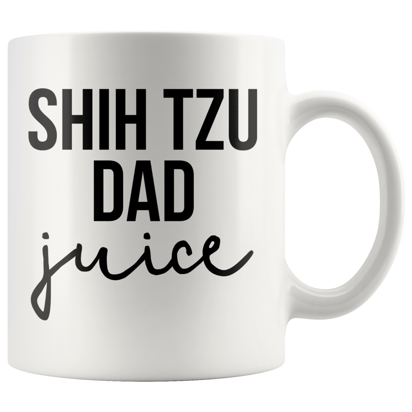 Shih Tzu Dad Gifts, Coffee Mug, Two Tone Accent Cup, Birthday Gift for Men and Women