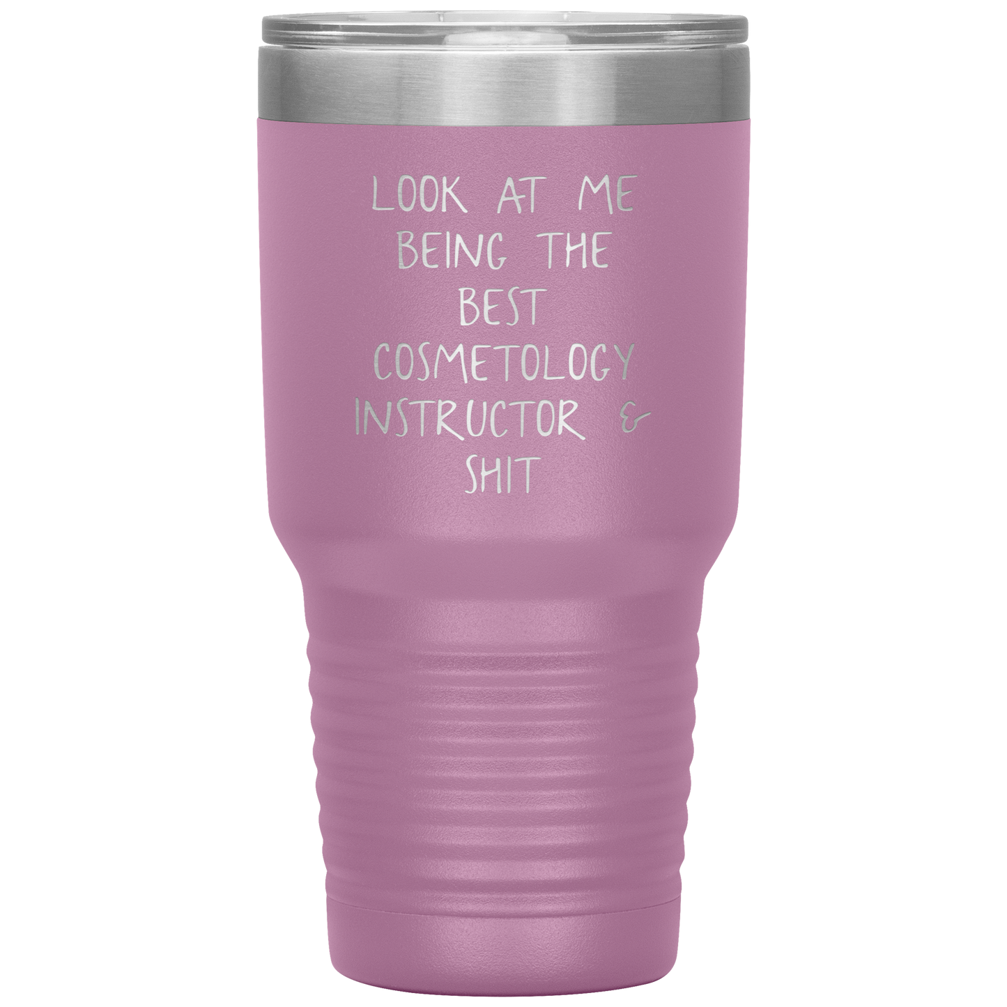 Cosmetology Instructor Tumbler, Funny Cosmetologist Instructor Travel Coffee Mug, Birthday Gifts for Men and Women