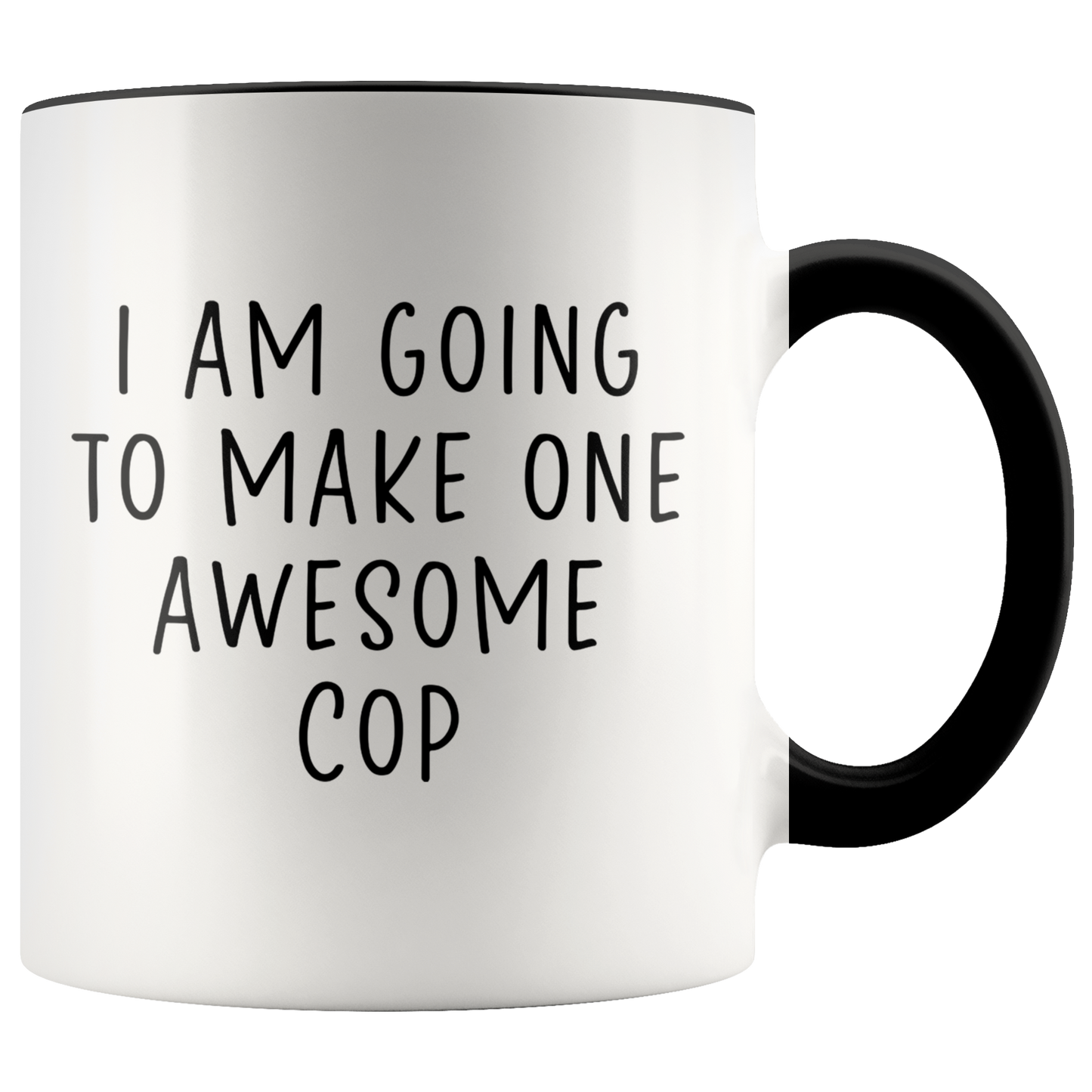 Cop Gifts, Coffee Mug, Two Tone Accent Cup, Birthday Gift for Men and Women