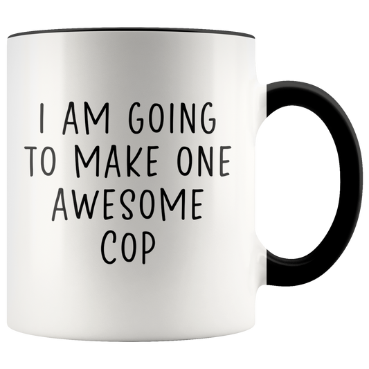 Cop Gifts, Coffee Mug, Two Tone Accent Cup, Birthday Gift for Men and Women