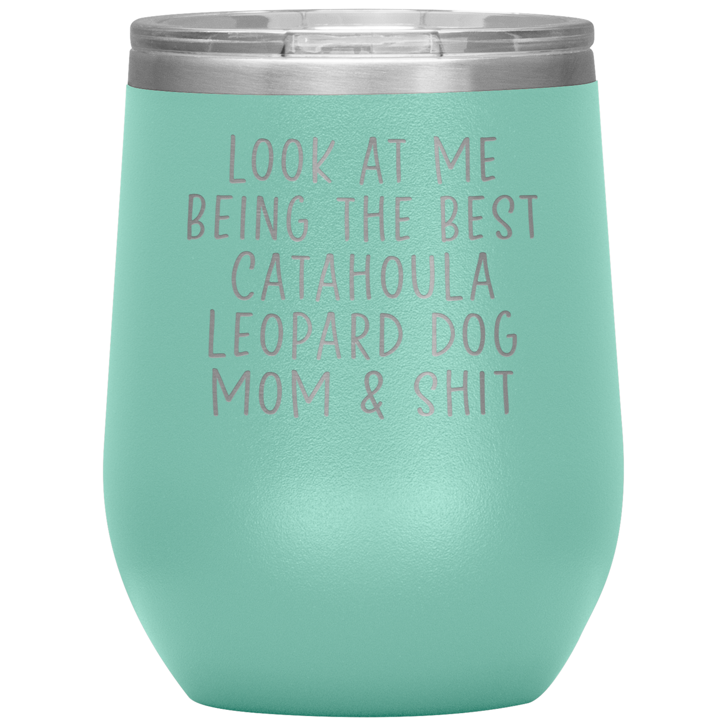 Catahoula Leopard Dog Mom Wine Tumbler, Funny Gifts, Travel Wine Cup, Birthday Gifts for Men and Women